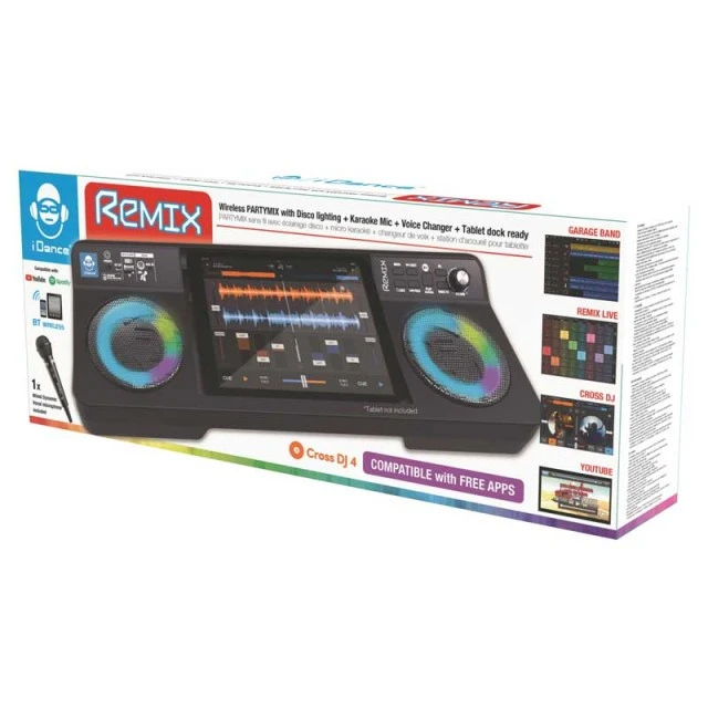 DJ mixer for kids with disco lights