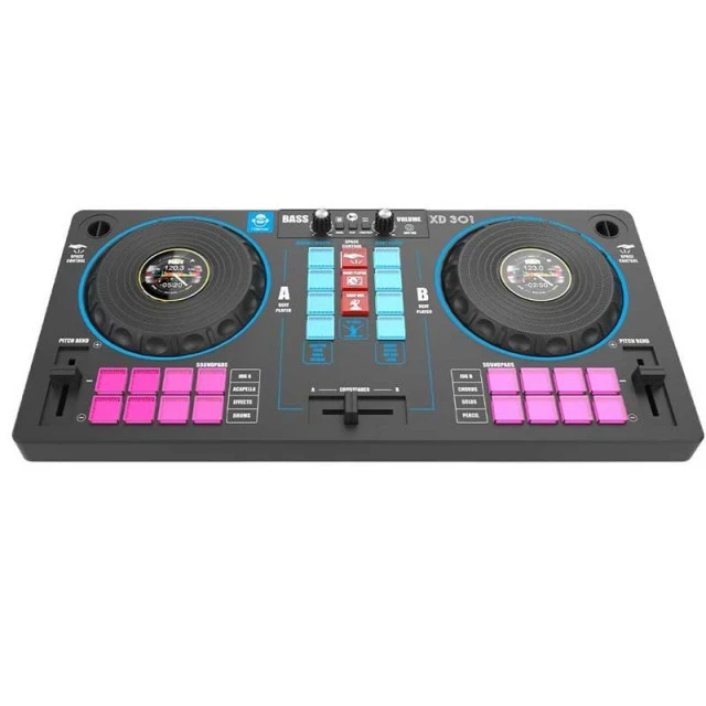 DJ console for children 14 in 1, black