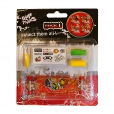 Finger toy LONG BOARD, red, with emojis