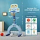 Интерактивен баскетболен кош 6 в 1, светлосин цвят