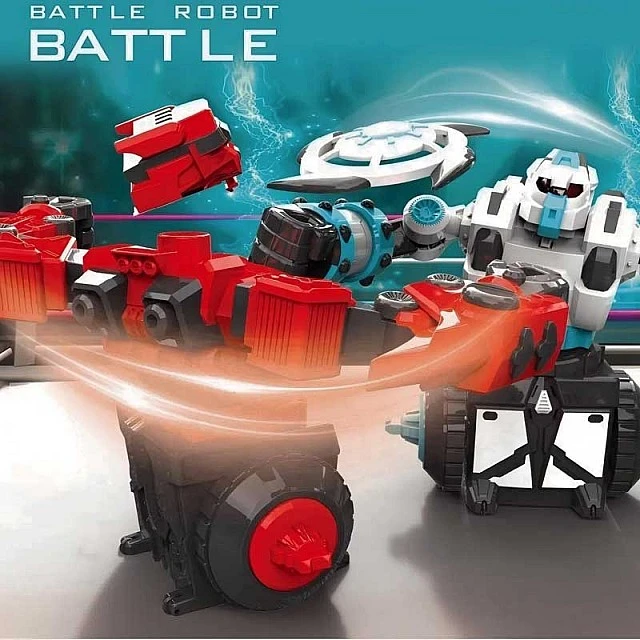 Interactive set of two rotating battle robots Crazon, RC