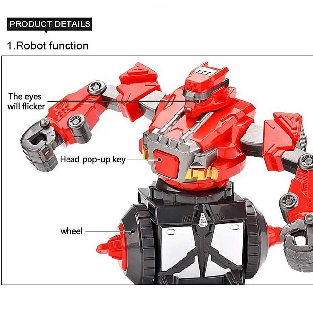 Interactive set of two rotating battle robots Crazon, RC