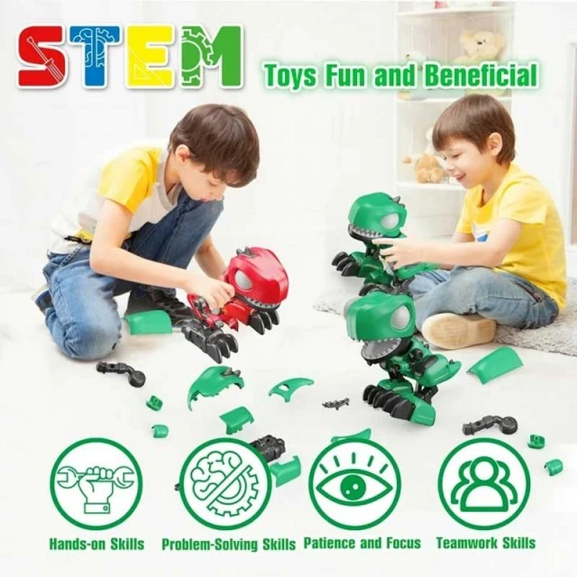 Interactive Assembled Dinosaur Dino with RC in Green Color