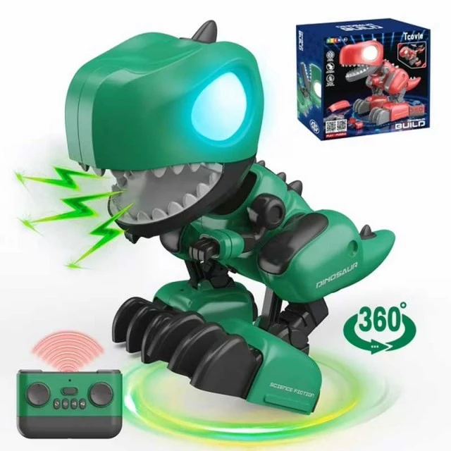 Interactive Assembled Dinosaur Dino with RC in Green Color