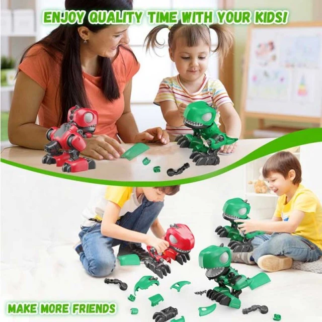 Interactive Assembled Dinosaur Dino with RC in Green Color