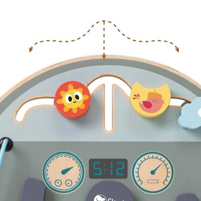Interactive wooden children’s toy - Car steering wheel