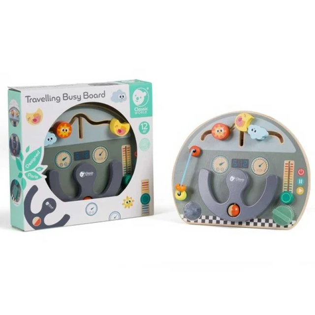 Interactive wooden children’s toy - Car steering wheel
