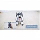 Interactive police dog - robot with black helmet