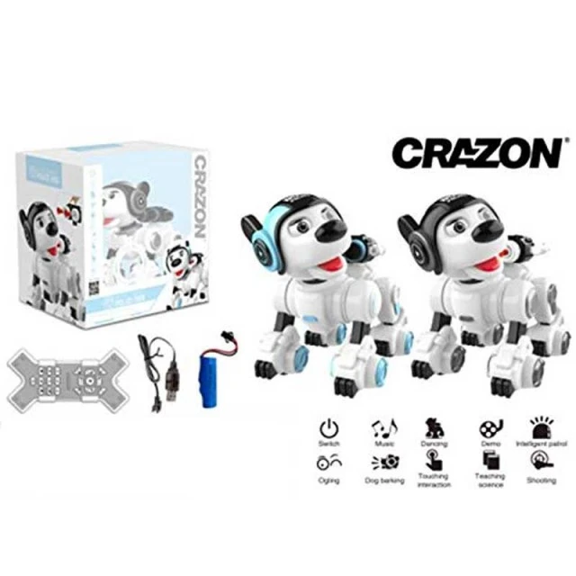 Interactive police dog - robot with blue helmet