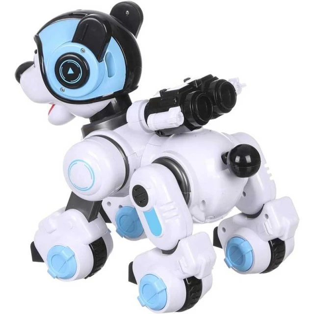 Interactive police dog - robot with blue helmet