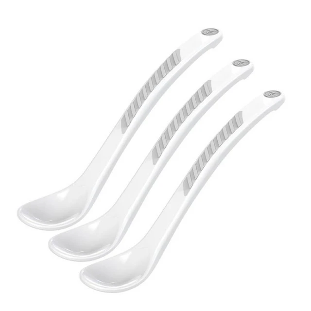 Curved spoon for eating Twistshake - 3 pcs. 4+ months white