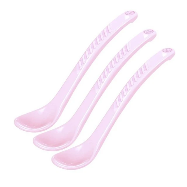 Curved spoon for eating Twistshake - 3 pcs. 4+ months pink