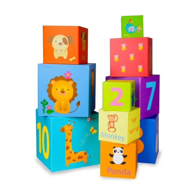 Cardboard stacking cubes