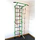 Swedish wall for children's gymnastics, metal, with accessories, green