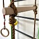 Swedish wall for children's gymnastics, metal, with accessories, green
