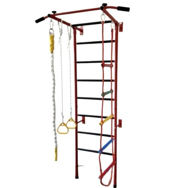 Children’s metal Swedish wall with accessories, red