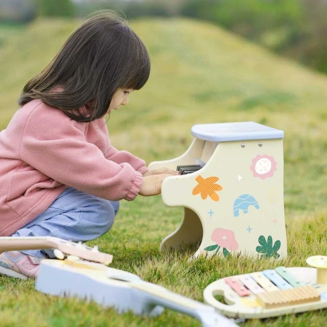 Classic children’s wooden piano - patterned