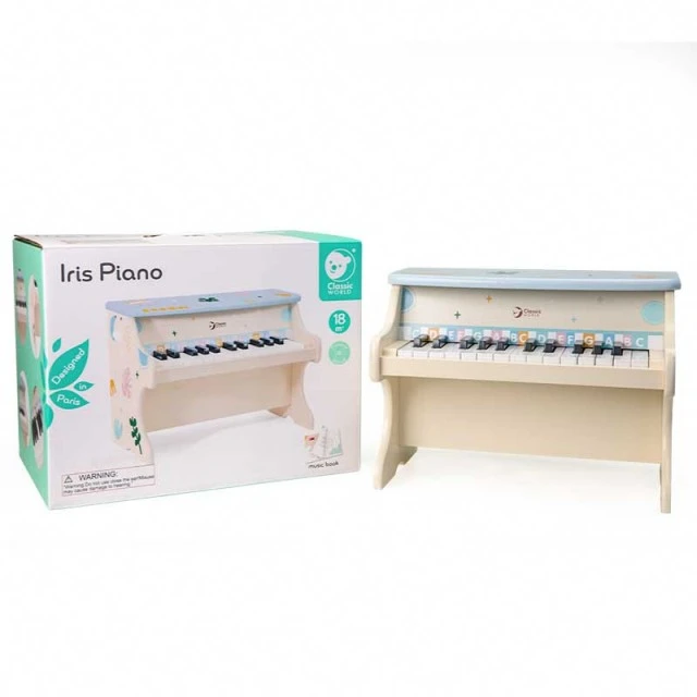 Classic children’s wooden piano - patterned