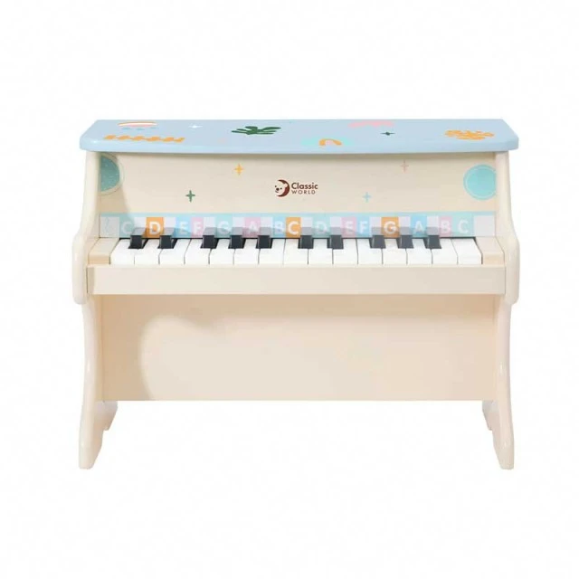 Classic children’s wooden piano - patterned