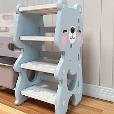 Combined plastic chest of drawers for storing toys and books - Blue Bear