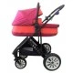 Zooper Flamenco Flaming Plaid 2-in-1 stroller, red