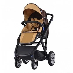 Zooper Flamenco Khaki Plaid 2-in-1 stroller, brown