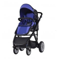 Zooper Flamenco Royal Blue Plaid 2-in-1 Stroller, royal blue