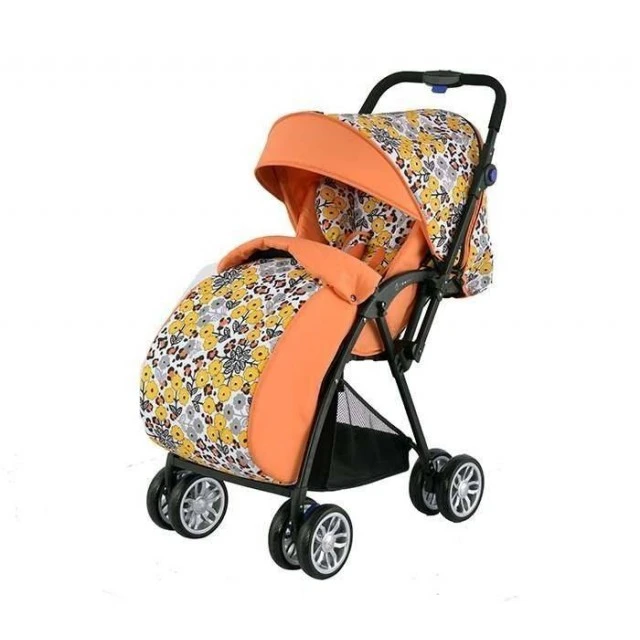 Zooper Salsa Prairie Song stroller, orange with flowers