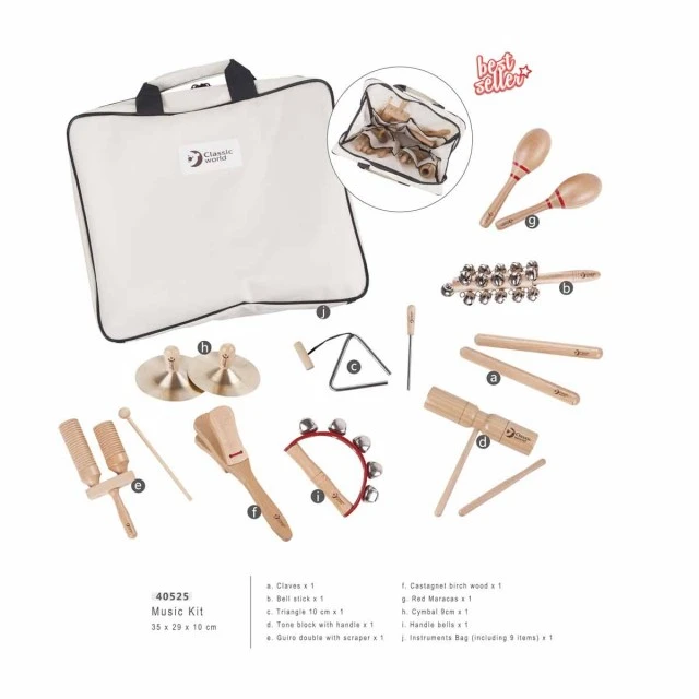A set of children’s musical instruments for learning