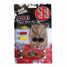 Finger toy set LONG BOARD, red, with emojis