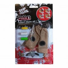 Finger toy set LONG BOARD, grey, with inscriptions