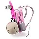 Backpack + helmet + skateboard set, Funbee is pink/grey