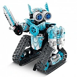 Constructor Programmable stunt robot with remote control, blue - 398 parts