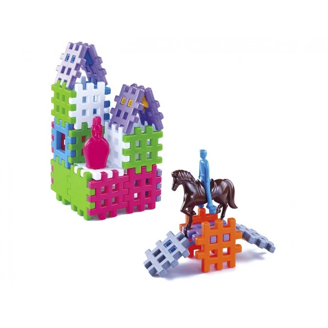 Constructor waffle blocks + horse and figure