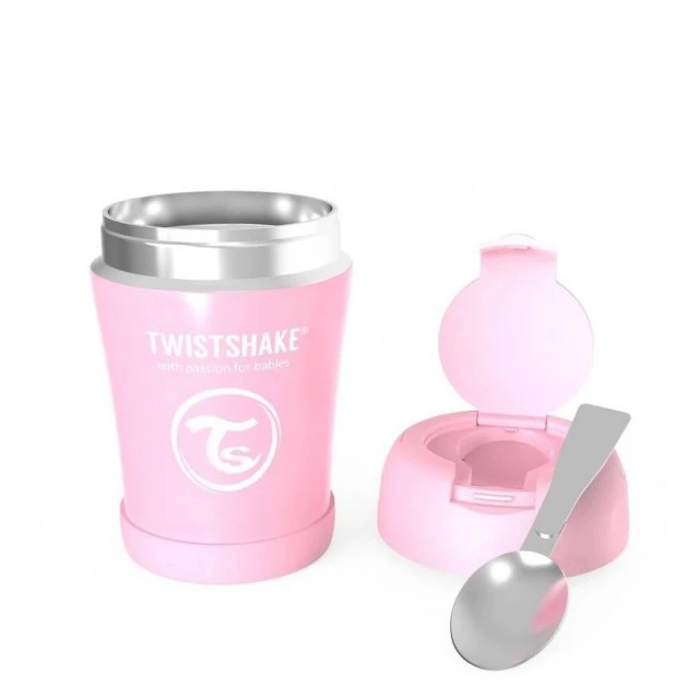 Twistshake Stainless Steel Food Container 6+ Months Pink