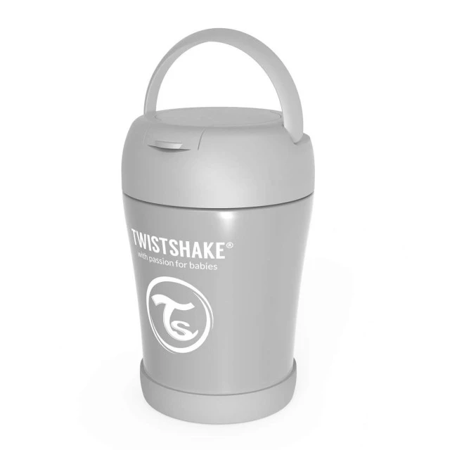 Twistshake Stainless Steel Food Container 6+ Months Grey