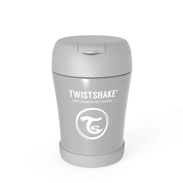 Twistshake Stainless Steel Food Container 6+ Months Grey