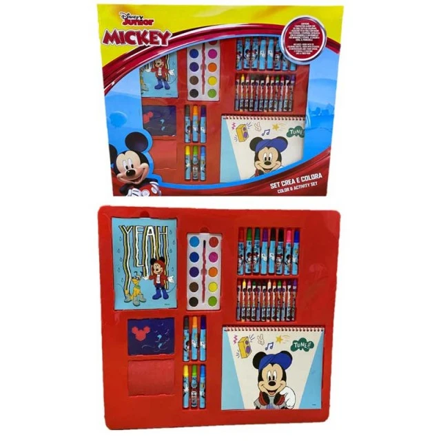 Mickey Mouse briefcase with drawing set for children - 35 pieces