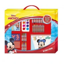 "Mickey Mouse" briefcase with drawing set for children - 35 pieces