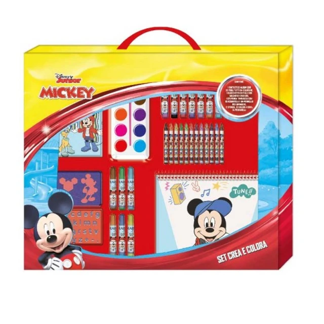 Mickey Mouse briefcase with drawing set for children - 35 pieces
