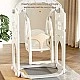 Mini children's play fort with slide, gray