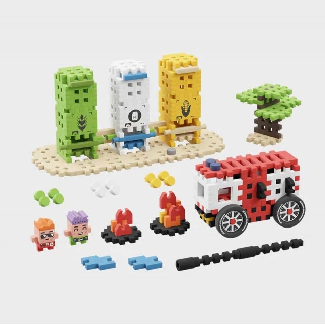Mini waffle constructor Marioinex Action - fire extinguishing, 148 parts