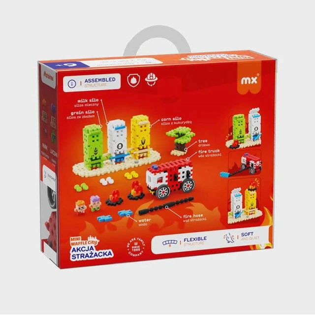Mini waffle constructor Marioinex Action - fire extinguishing, 148 parts