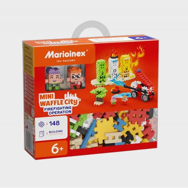 Mini waffle constructor Marioinex Action - fire extinguishing, 148 parts