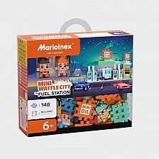 Mini waffle construction set Marioinex "Gas station", 148 pieces