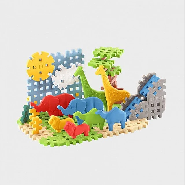 Mini waffle constructor Marioinex Animals of the savannah, 50 pieces