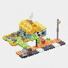 Mini waffle construction set Marioinex "House in the city", 148 pieces