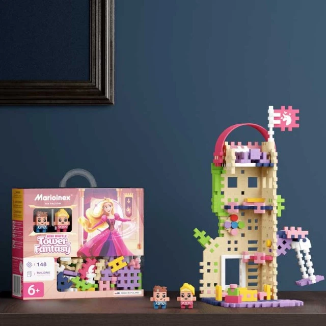 Mini waffle construction set Marioinex Tower of fantasies, 148 pieces