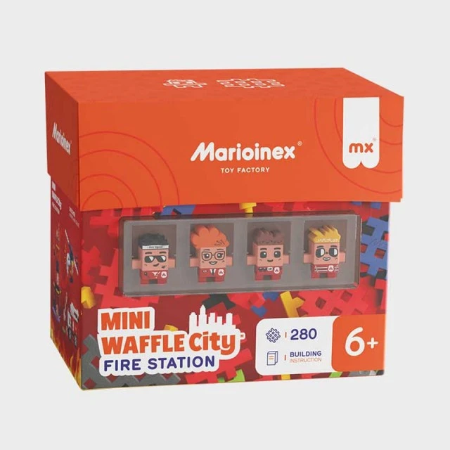 Mini waffle constructor Marioinex Fire Station, 280 parts