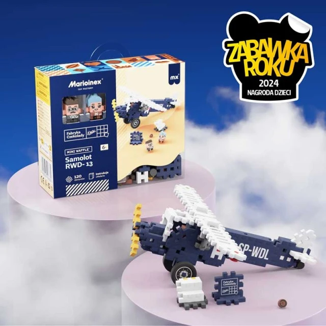 Marioinex Mini Waffle Constructor Airplane RWD-13, 120 parts